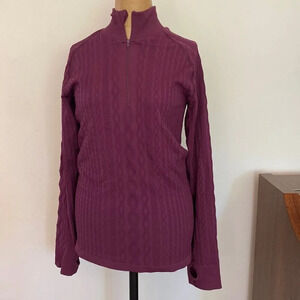 Krimson Klover sz L/XL base layer 1/2 zip thumb holes excellent pre owned cond
